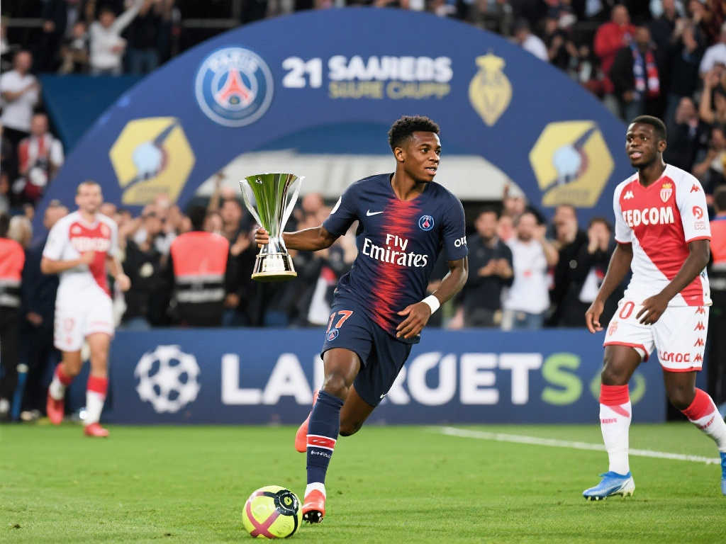 【法超杯】登贝莱致命一击 巴黎圣日耳曼险胜摩纳哥1-0